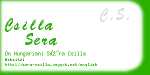 csilla sera business card